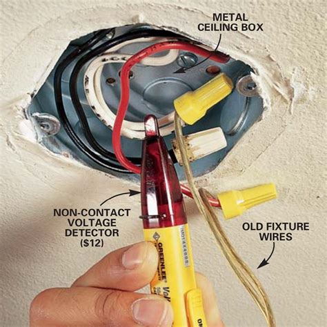 wiring for ceiling light fixtures